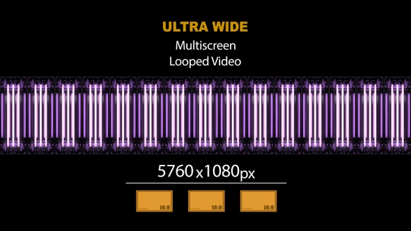 Ultra Wide HD Neon Lamps Light Wall 04