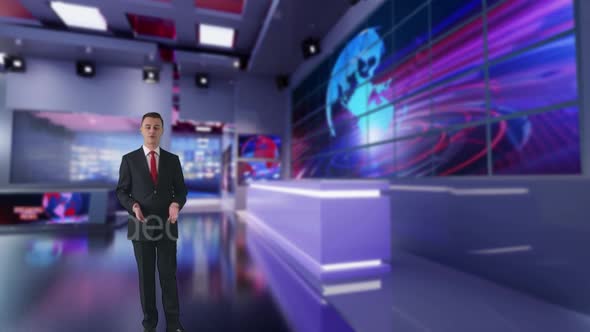 3D Virtual Tv Studio News B907, Motion Graphics | VideoHive