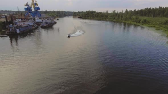 Girl on the Jet Ski in the River alt