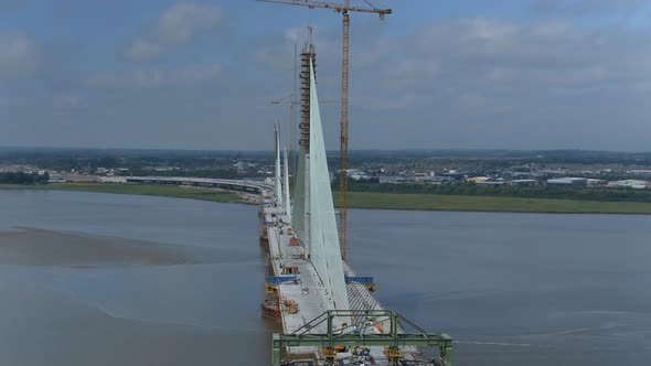 Cable Stayed Bridge in the Late Construction Phase alt