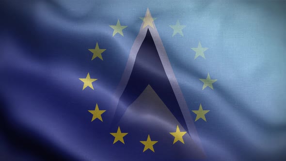 EU Saint Lucia Flag Loop Background 4K