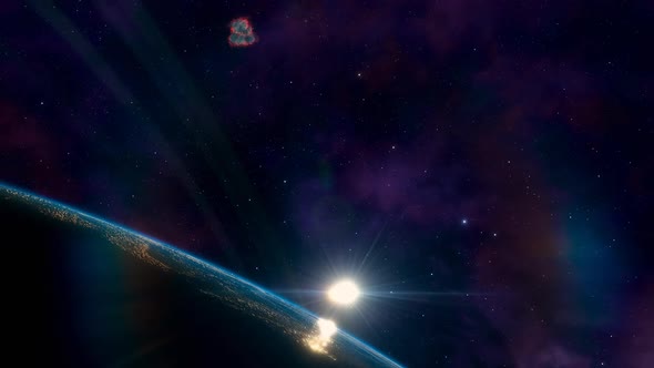 Space Background - Rocky Exoplanet alt