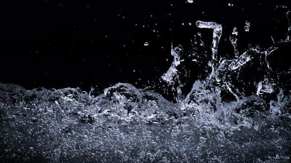 Water Splash on Black Background by remotevfx | VideoHive