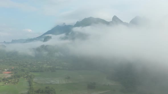 Vang Vieng fog