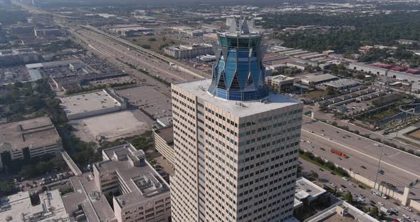 Aerial of the Memorial City Mall area in Houston, Texas. This video was filmed in 4k for best image alt