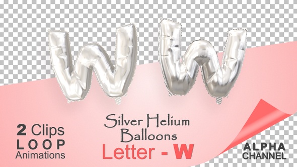 Silver Helium Balloons With Letter – W alt
