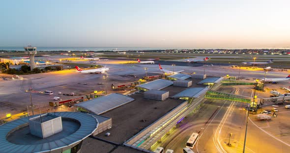 Former Istanbul Ataturk Airport airplane lapse