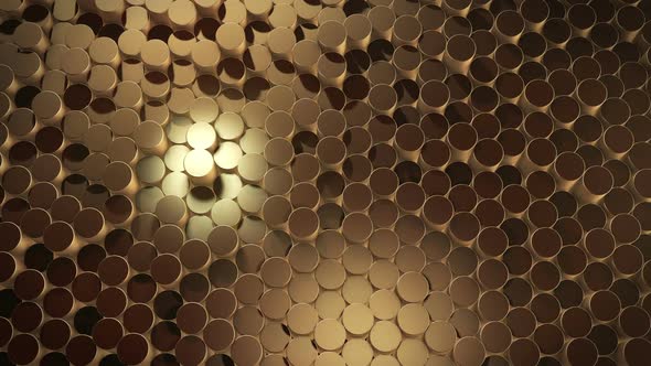 Abstract Golden Cylindrical Geometric Surface