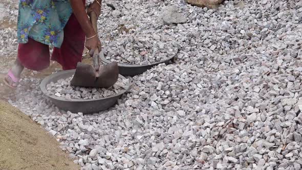 Women Labor Working in a Construction Site in Dhaka in Bangladesh alt