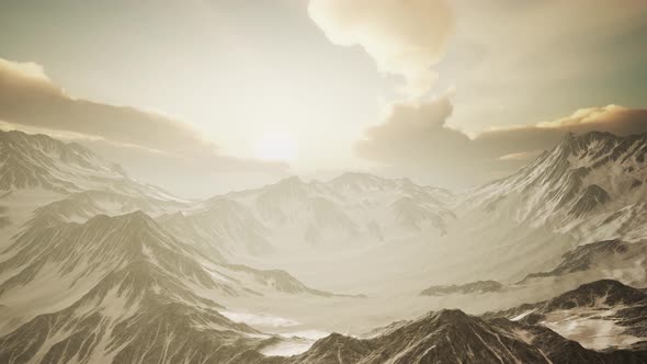 Sunset in Alpes - European Skiing Resort alt