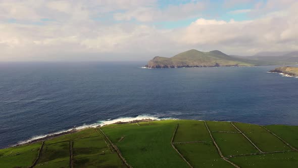 Beautiful Aerial View of Valentia Island. Locations Worth Visiting on the Wild Atlantic Way. Scenic