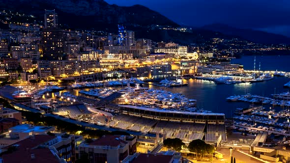 Timelapse of Monaco in the Night alt
