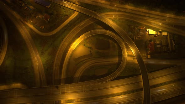 4K : footage hyperlapse expressway for transportation concept. alt