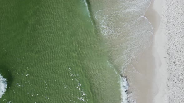 Escape Concept - Tropical Beach on Popular Tourist Vacation Spot in Florida. Aerial Drone Birds Eye alt