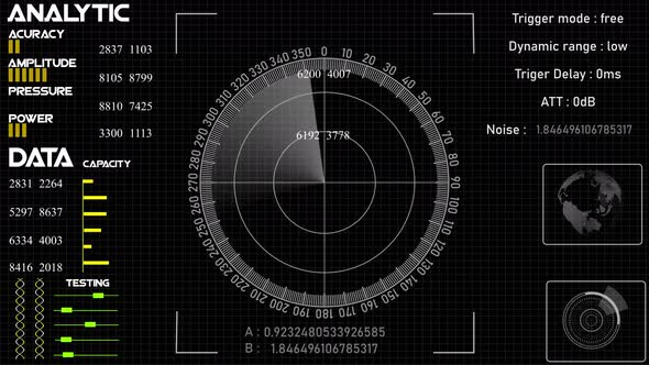 searching radar HUD screen animation. Vd 1568
