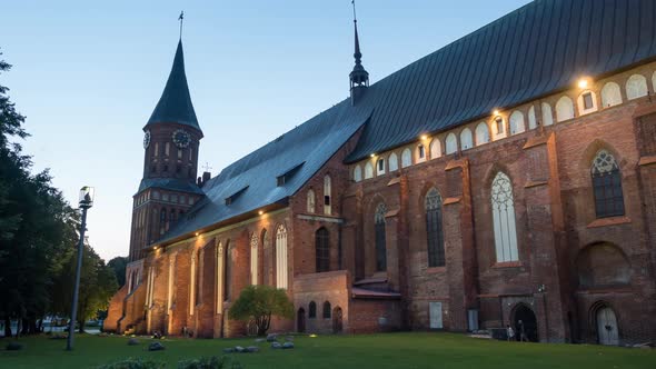 Evening View of The Cathedral of Kant in Kaliningrad
