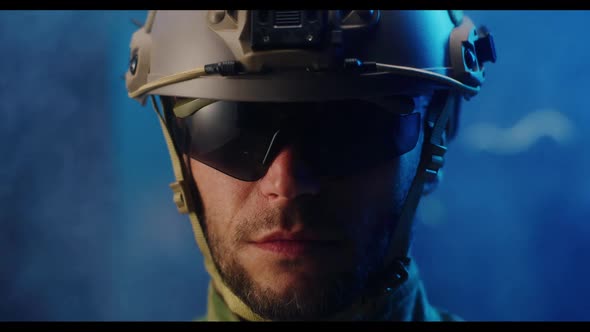 Soldier Looking at Camera alt