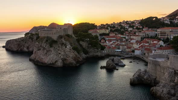 Time Lapse of Dubrovnik Old Town in Croatia alt