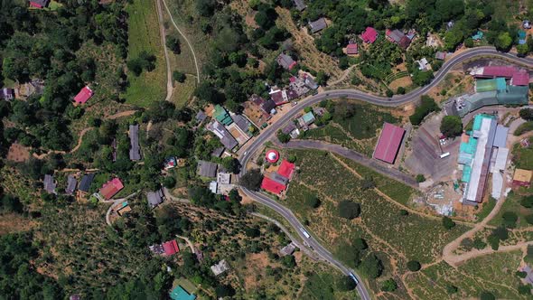 Aerial view of Nuwara Eliya, a small town in, Sri Lanka. alt