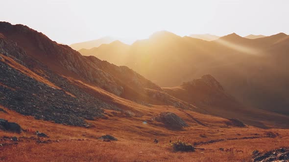 Hikers In Mountains On Autumn alt