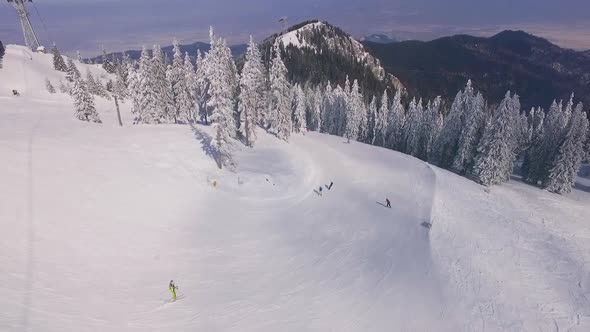 Aerial View Of Ski Slope Poiana Brasov Romania 5 alt