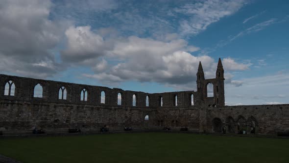 Timelapse of St Andrews Cathedral ruins alt