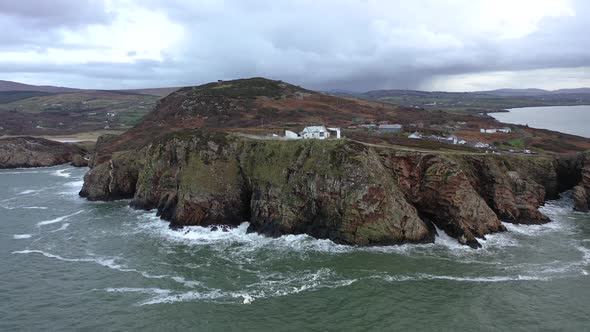 Aerial View of Fort Dunree, Inishowen Peninsula - County Donegal, Ireland alt
