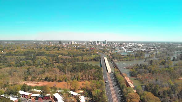 Aerial drone footage of Columbia, South Carolina alt