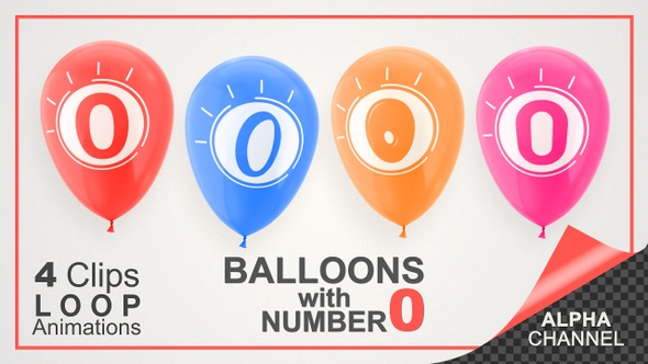 Balloons With Number 0