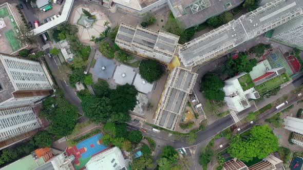 Top view of Hong Kong residential district alt