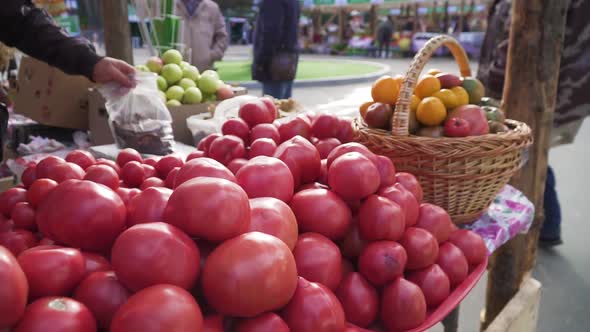 Selling Vegetables in the Market