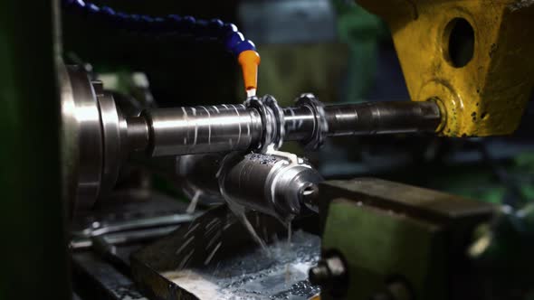 Spinning Machine Part at Production Plant Video