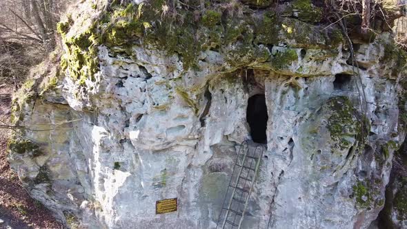 Cave Monastery Complex in Forest Krehiv, Ukraine