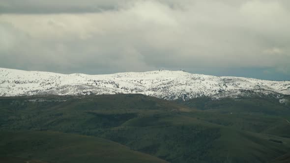 8K Snowy Treeless Barren Hills in Winter