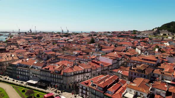 Majestic rooftops of Viana do Castelo town in Portugal alt