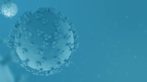 Coronavirus ( Covid - 19 ) Looped Blue Background - Version2