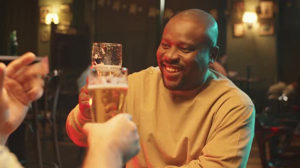 Two Friends Enjoying Tasty Beer alt