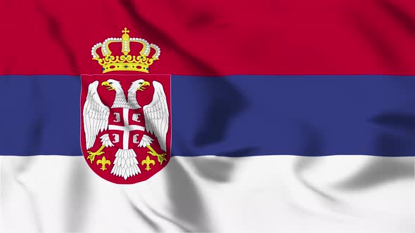 4K Serbia Flag - Loopable