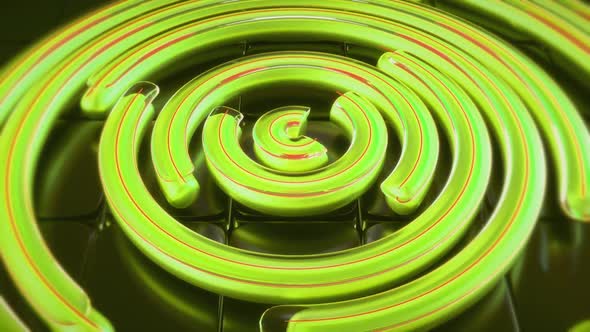3d News Circle Abstract Green Background