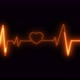 Neon animation seamless heartbeat movement. 4K video background.