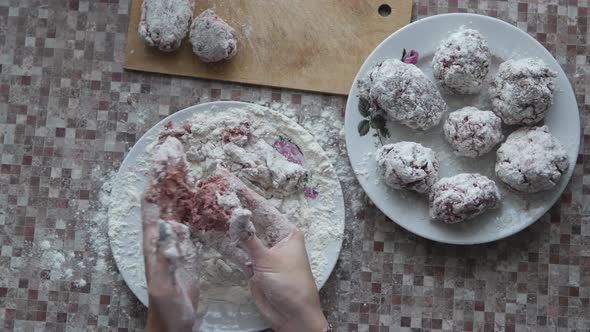 Preparation of Cutlets in Flour