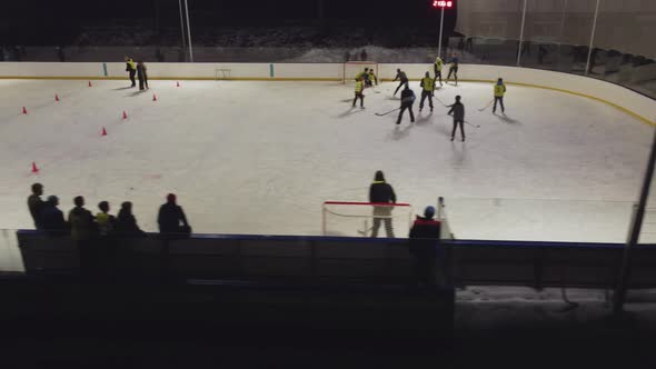 Boys Playing Hockey