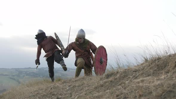 Two vikings fighting alt