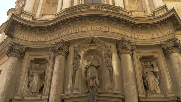 San Carlo alle Quattro Fontane facade in Rome