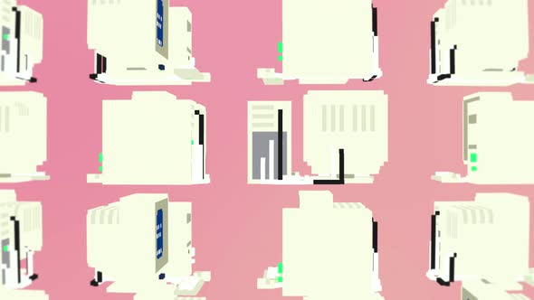 Colorful Retro Pixel Aesthetic PC Desktop Background Pattern Animation alt