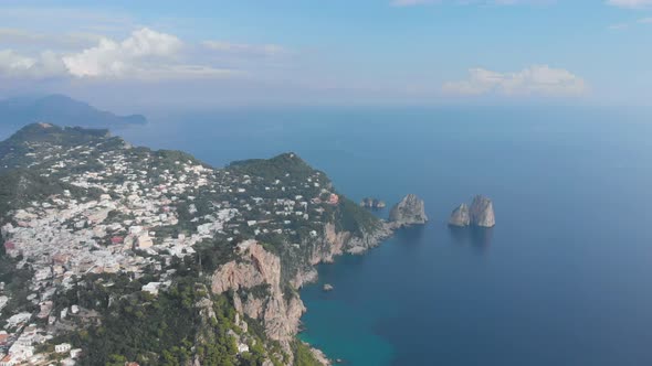 Aerial Drone View to Capri Island alt