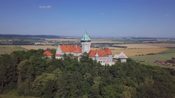 Aerial View of Smolenice Castle, Slovakia alt