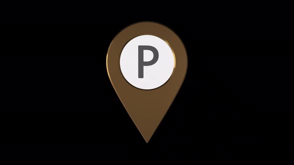 Botswana Pula Currency Symbol In Pin Point  With Alpha Channel  4K alt