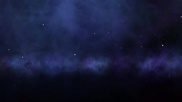 Night Sky With Blue Nebula