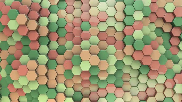 Hexagon Background Light Coral - 4K alt
